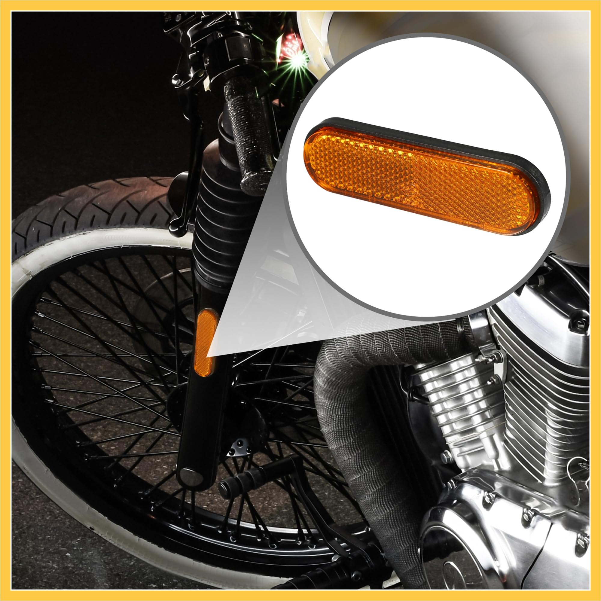 Amazon | BULLSPANN ユニバーサルリフレクター オーバル形状